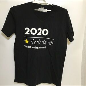 GILDAN BLACK V- Neck Tee Shirt Large 2020